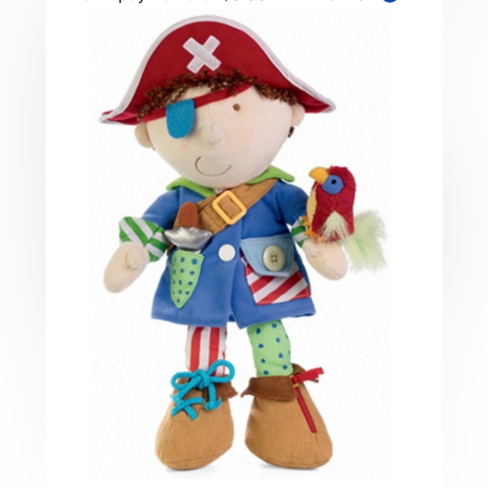 Manhattan Toy Dress-Up Pirate Dressing Activity Toy Plush